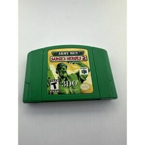 Army Men Sarge's Heroes 2 Nintendo 64 N64 Tested Authentic Green Cart Rare